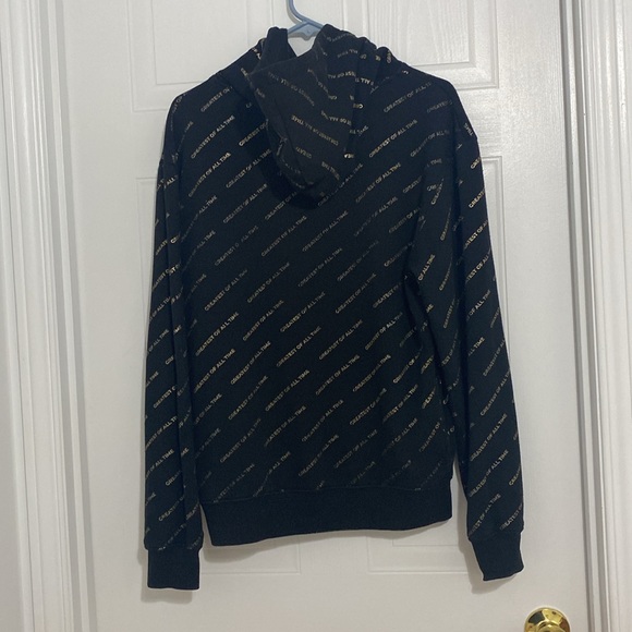 Goat greatest of all time long sleeve hoodie sweatshirt black small  ( 6A ) - Picture 3 of 4